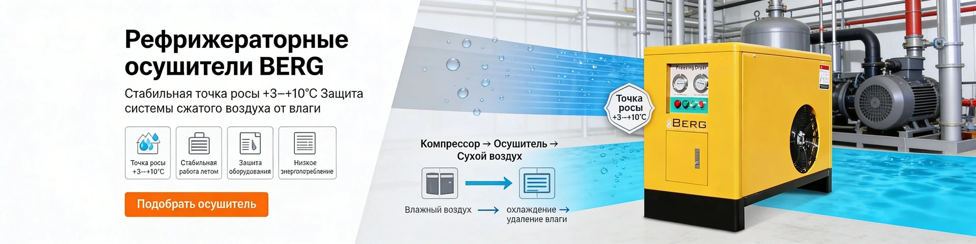 Рефрижераторные осушители баннер
